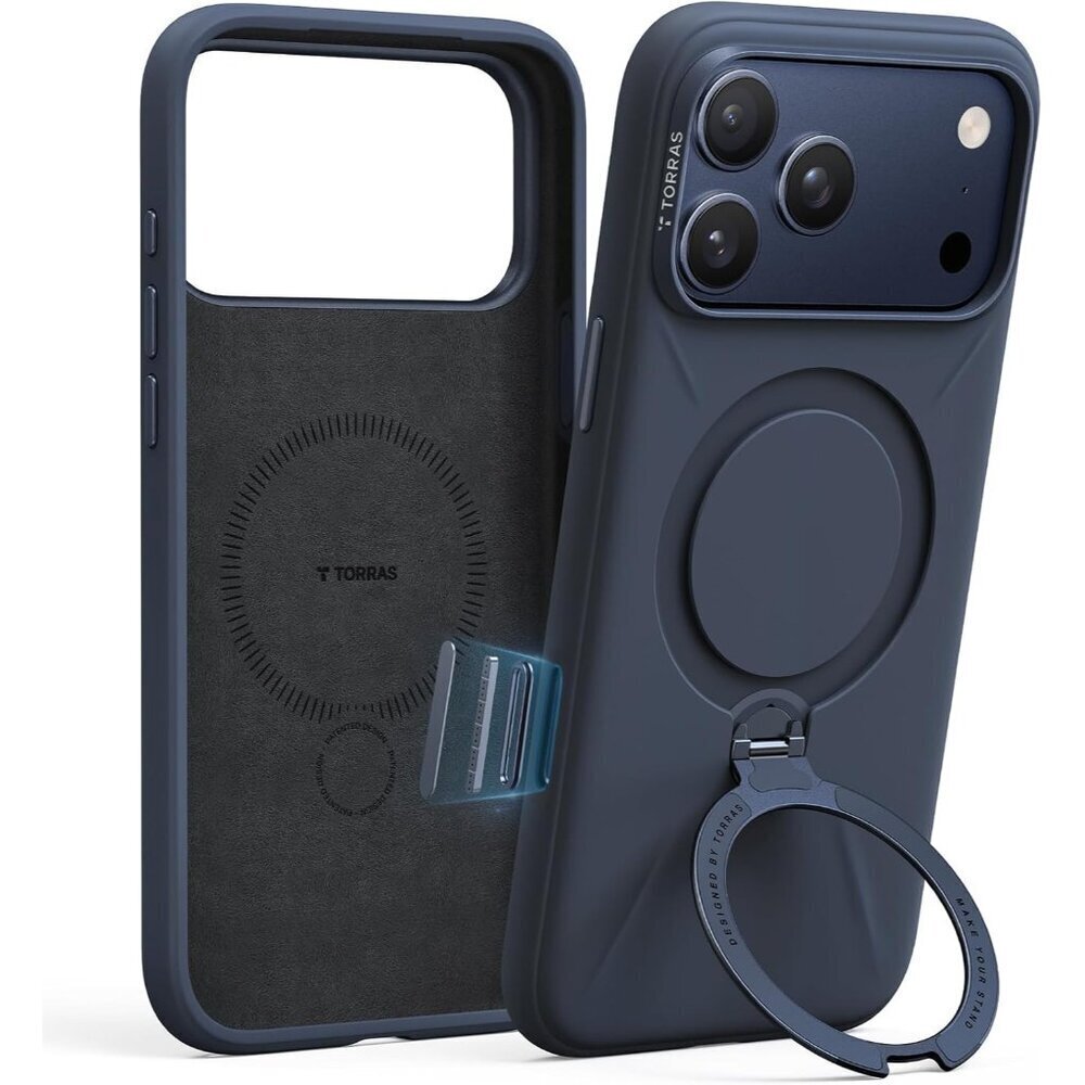 Q3 Silicone with Stand, Fit for MagSafe, Liquid Silicone Soft Cozy Grip, 360 Spi